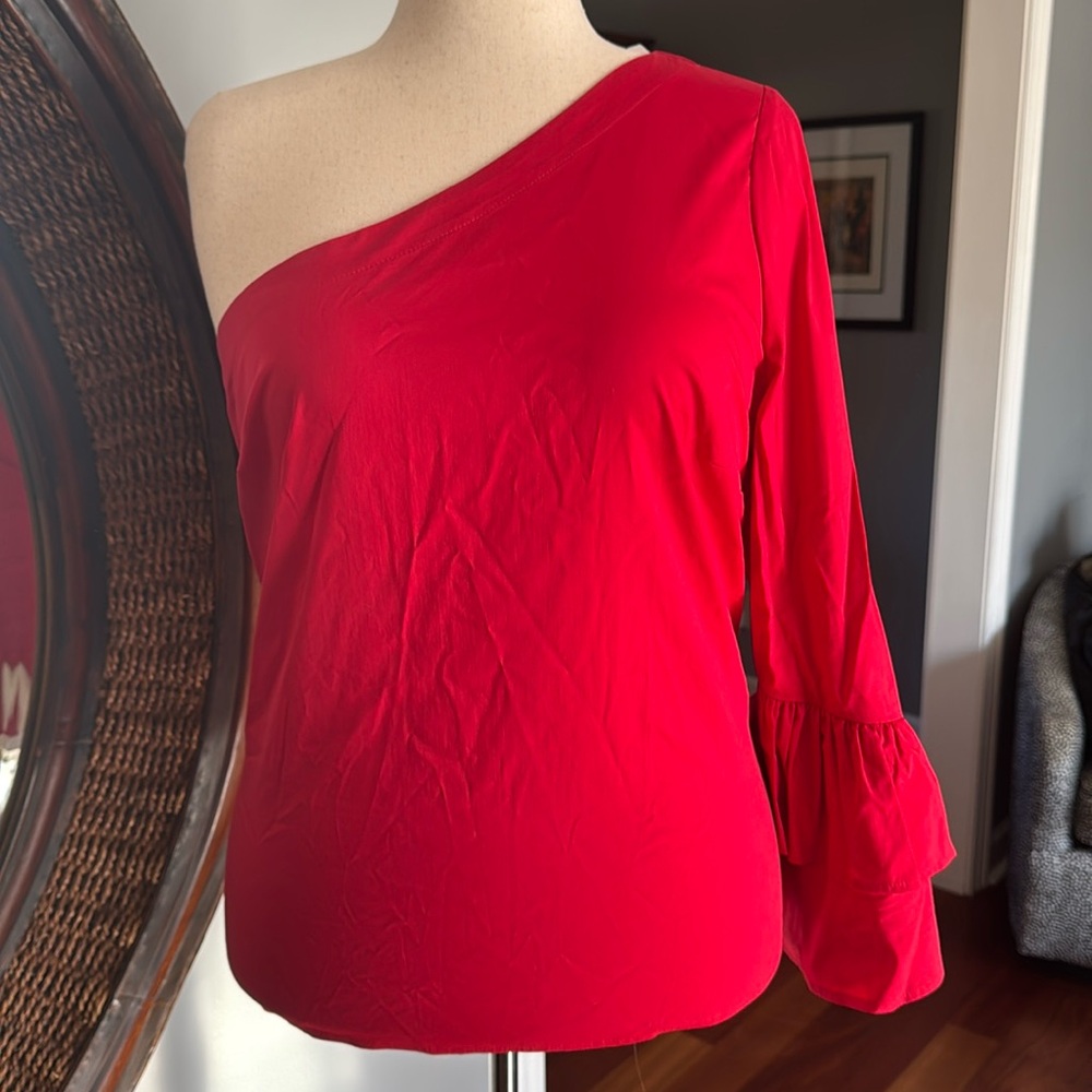 Eloquii Cherry Red One Shoulder Too